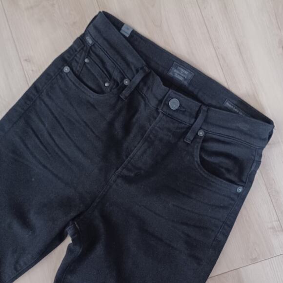 Citizens of Humanity Rocket Studded Ankle Split Hem Jeans Black 26W - Picture 4 of 14